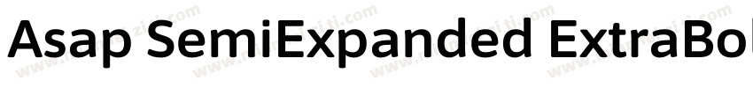 Asap SemiExpanded ExtraBold ltalic字体转换